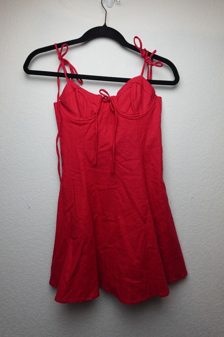 Majorelle Linen Blend Dress - Charming XXS Bustier Style